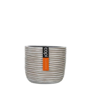Pot boule Rib 14x13 ivoire