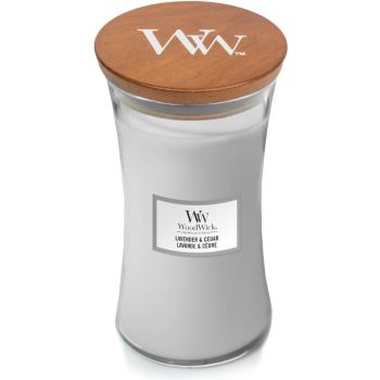 WoodWick large candle lavender & cedar 