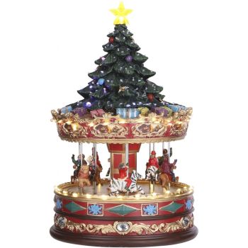 Luville General Carousel with Christmas tree on top adapter included