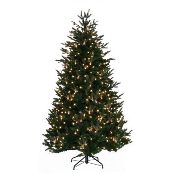 Own Tree Irish Pine Árbol de navidad artificial con iluminación verde 2,4 m x 1,35 m