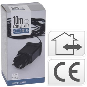 Adaptador para luces de Navidad conectables 31V 10 metros