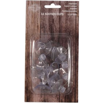 Set von 12 Saugnäpfen mit Haken